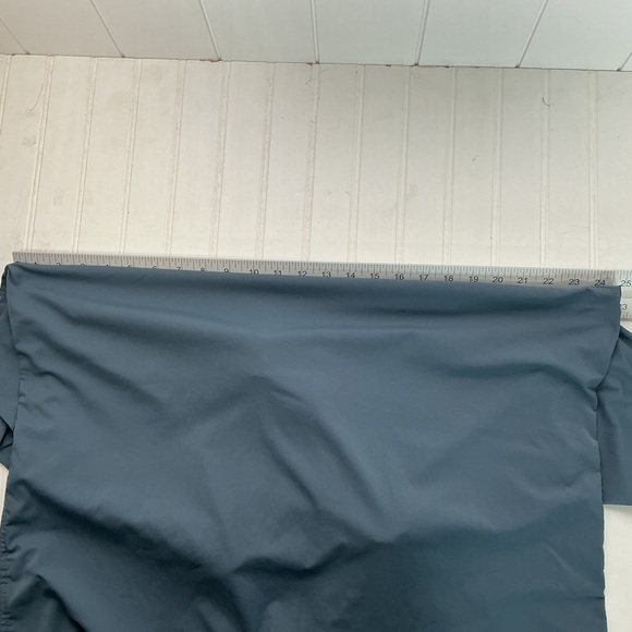 Poncho Vented Fishing Shirt Men's Size XXL Slim Fit Short Sleeve Button Up Blue - Picture 5 of 6